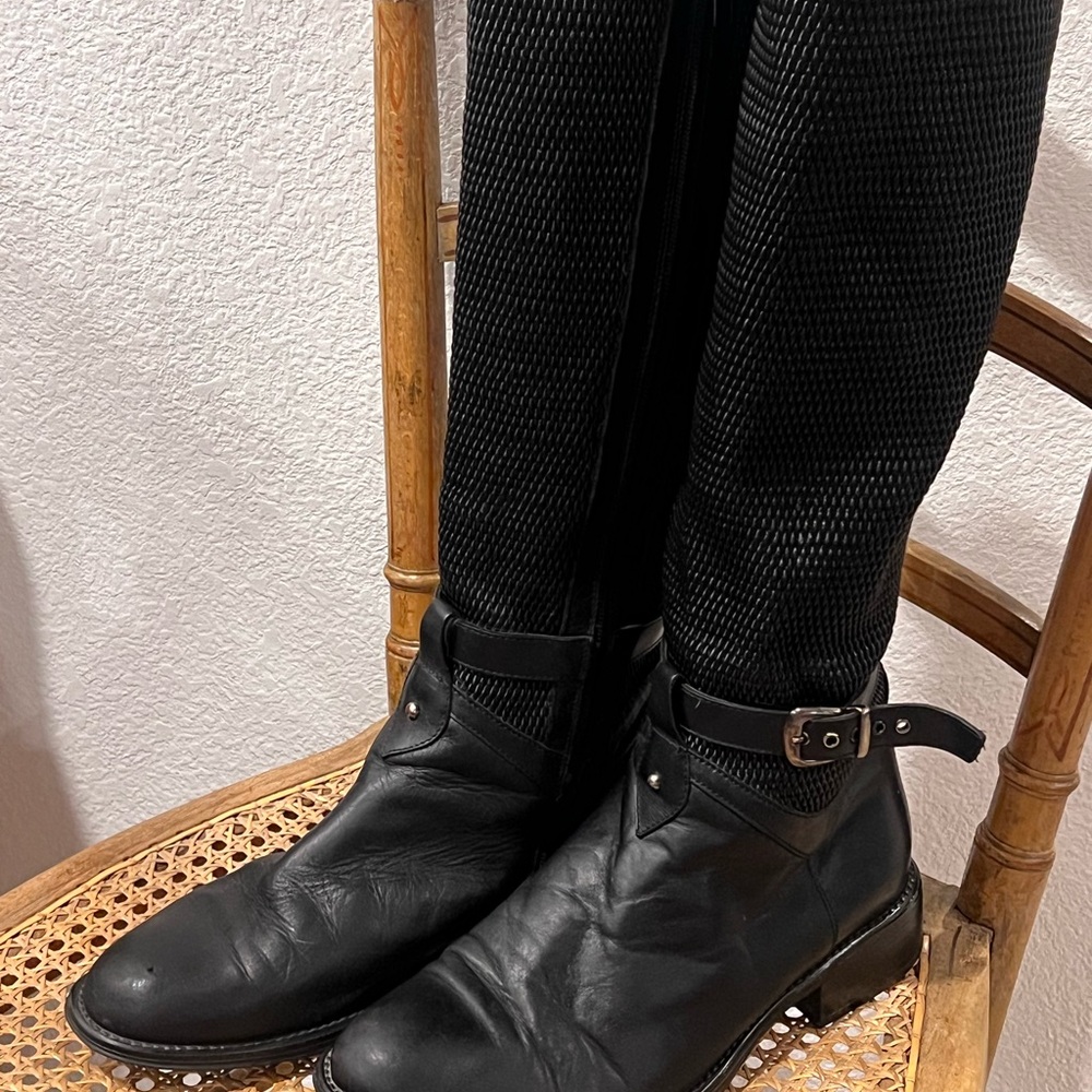 Aquatalia ODILIA Weatherproof Leather Stretch Calf Riding Boots